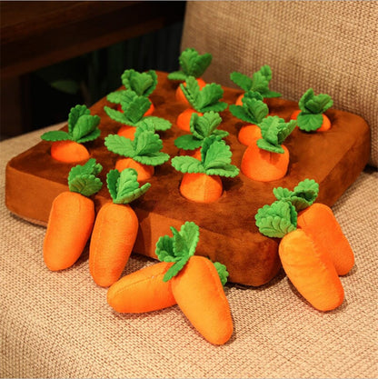 Carrot Farm Interactive Plush Dog Toy